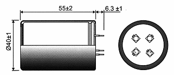T-Network capacitor dimensions