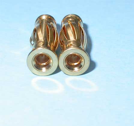 Adaptors - from SOLID 2mm plugs on your speaker cables to 4mm sockets on ZRTN (ONE PAIR)